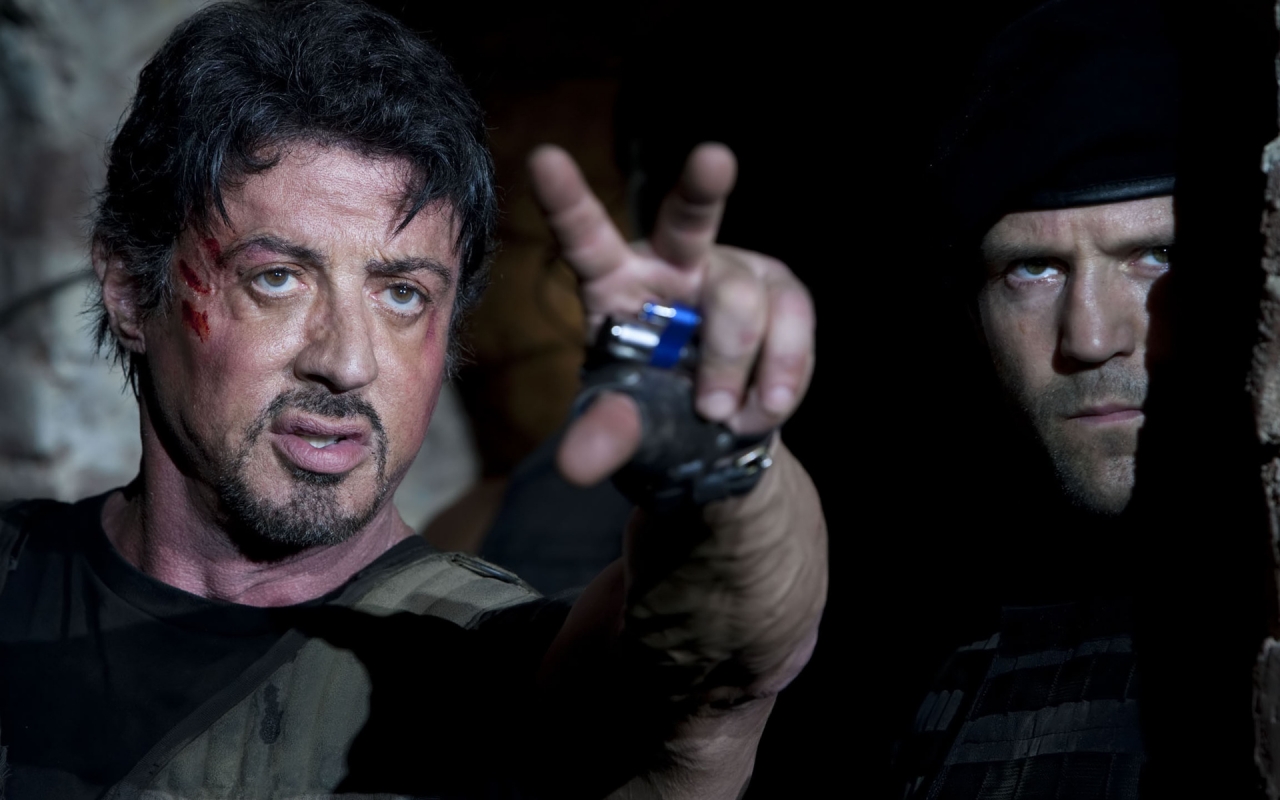 Stallone and Statham in Expendables for 1280 x 800 widescreen resolution