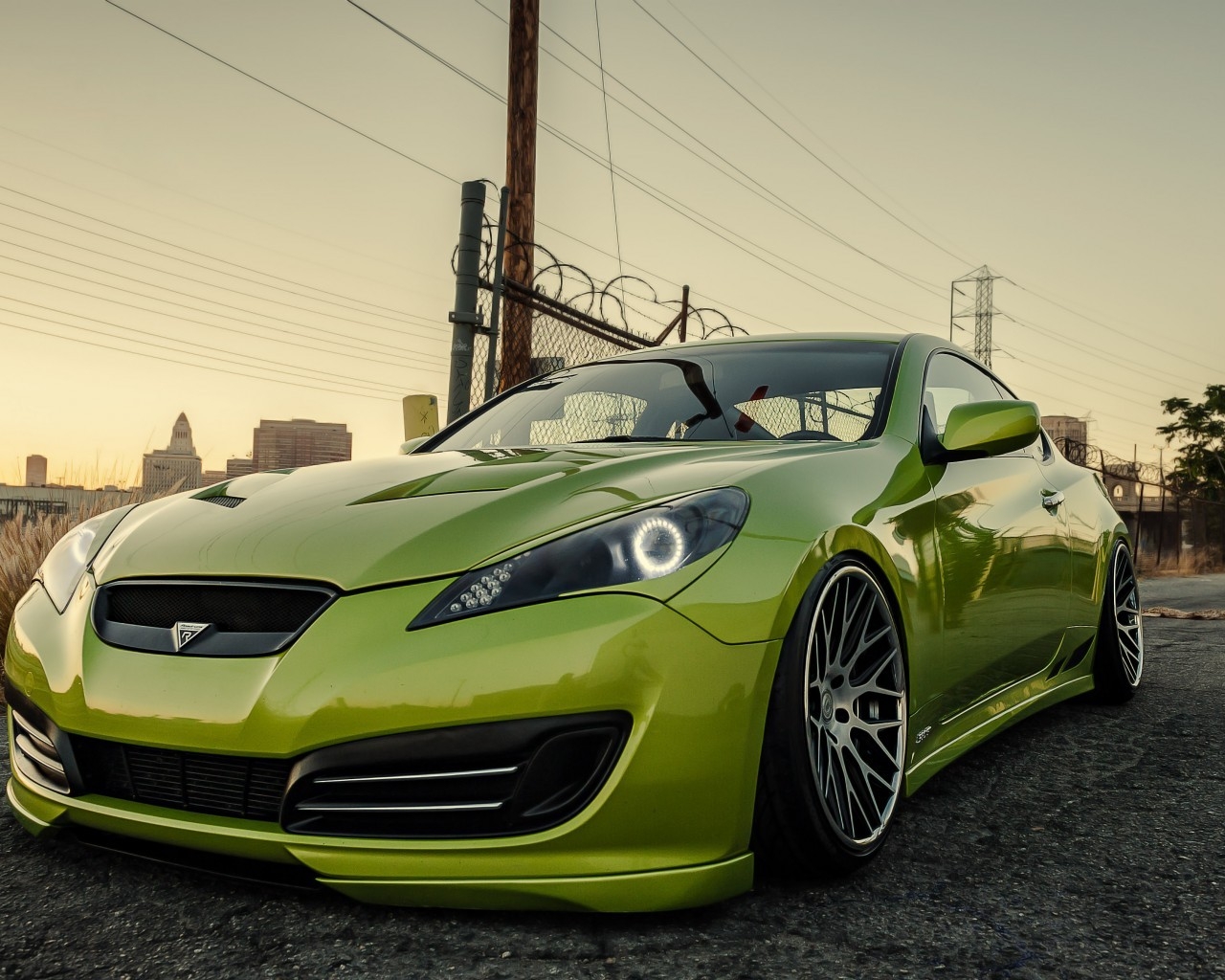 Stanced Hyundai Genesis Coupe for 1280 x 1024 resolution