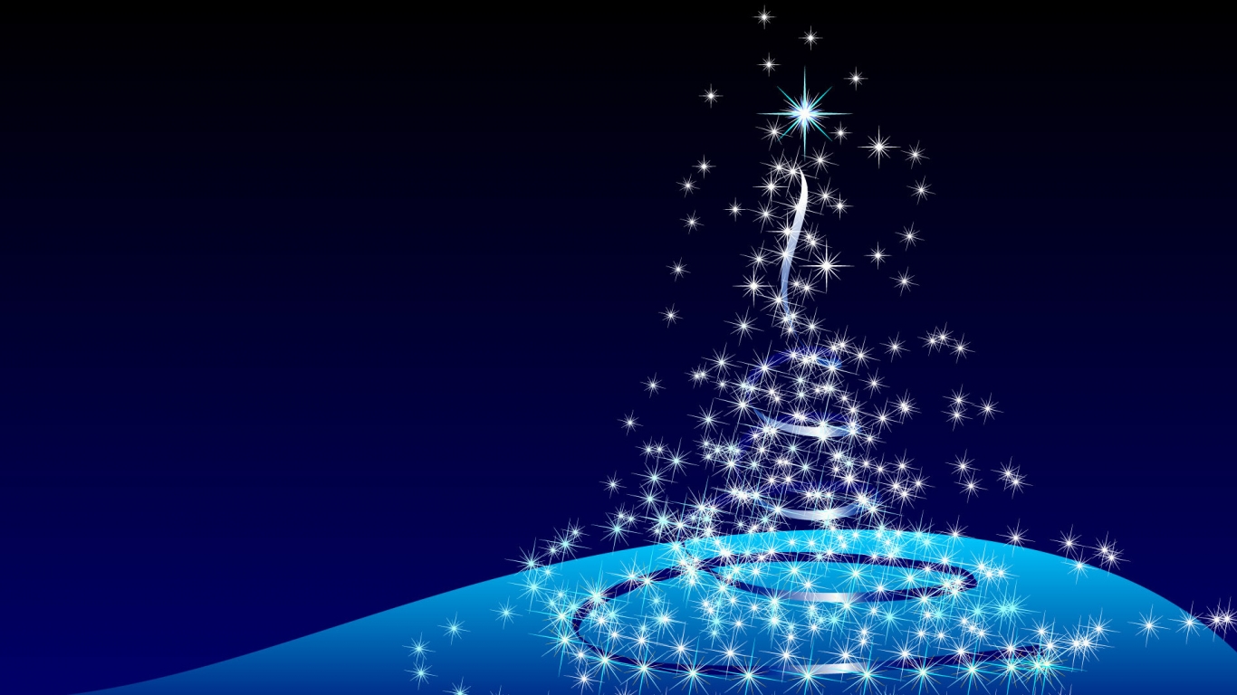 Star Christmas Tree for 1366 x 768 HDTV resolution