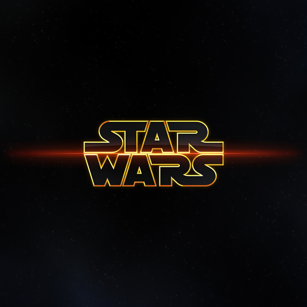 Star Wars Logo for 1024 x 1024 iPad resolution