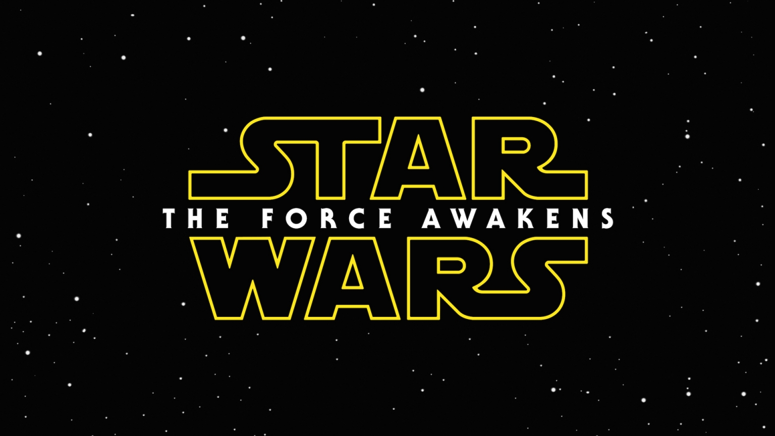 Star Wars The Force Awakens Logo for 1536 x 864 HDTV resolution