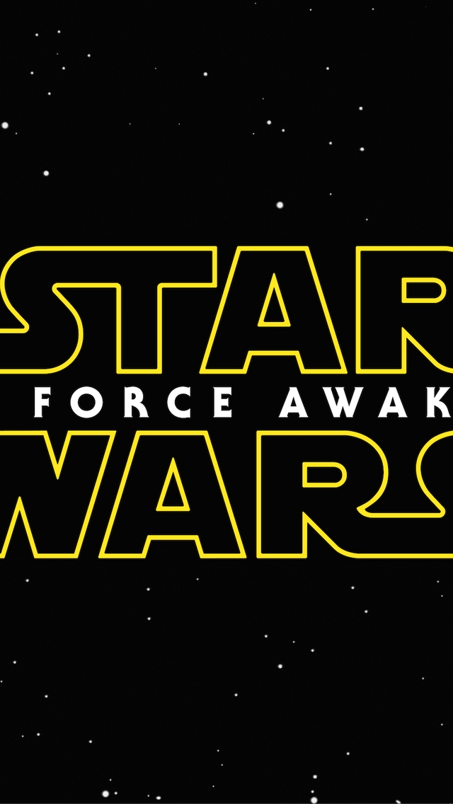 Star Wars The Force Awakens Logo for 640 x 1136 iPhone 5 resolution