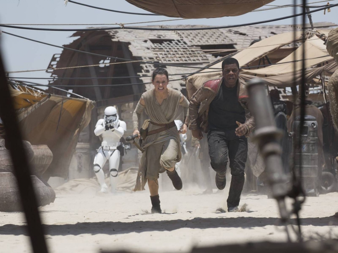 Star Wars The Force Awakens Movie Scene for 1152 x 864 resolution