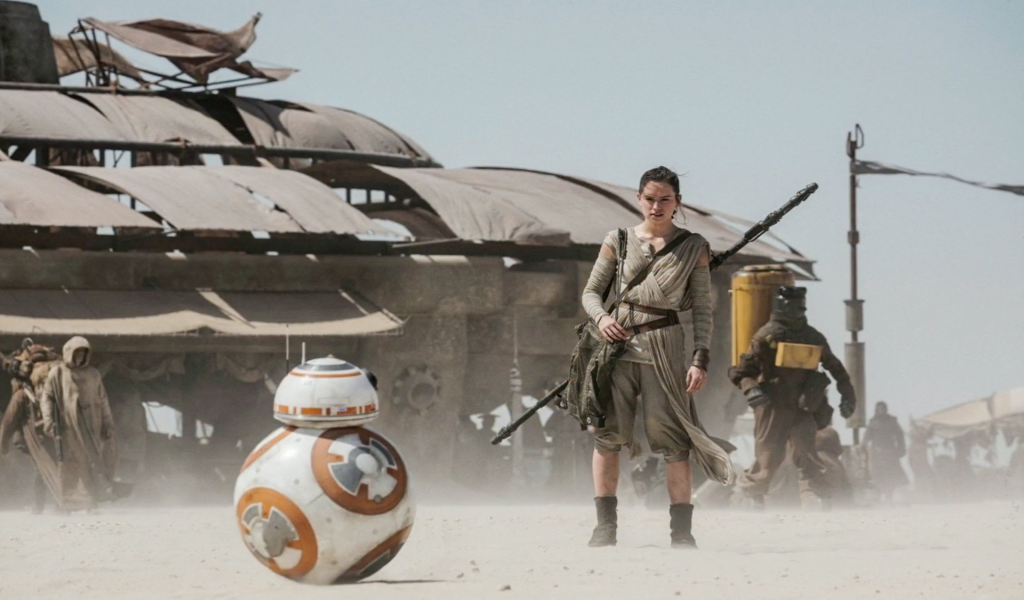Star Wars The Force Awakens R2D2 for 1024 x 600 widescreen resolution
