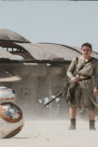 Star Wars The Force Awakens R2D2 for 320 x 480 iPhone resolution