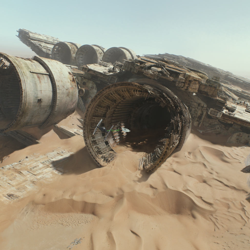 Star Wars The Force Awakens Ship for 1024 x 1024 iPad resolution