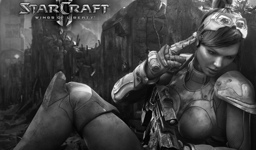 Starcraft Wings Liberty for 1024 x 600 widescreen resolution