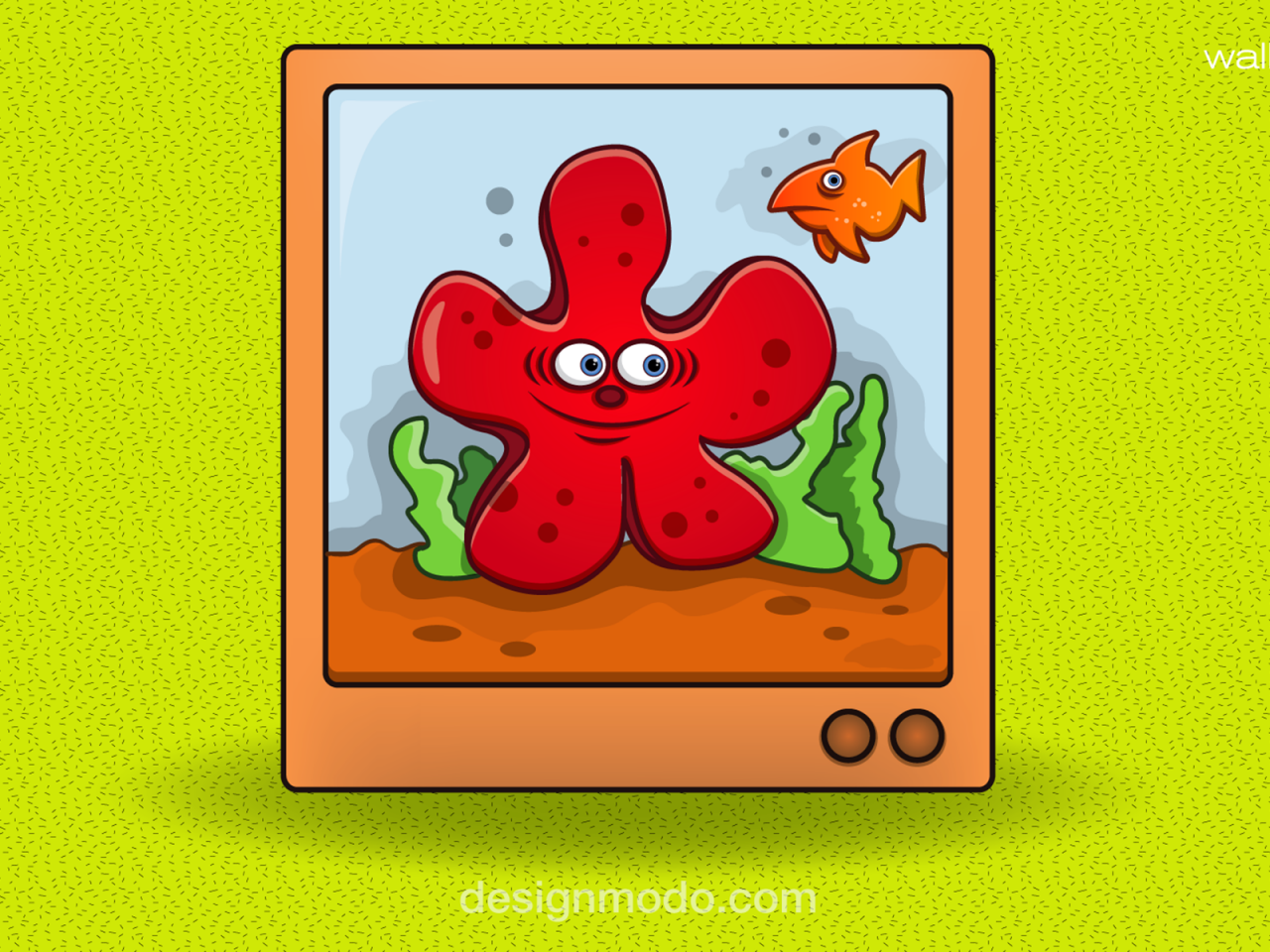 Starfish Cartoon for 1280 x 960 resolution