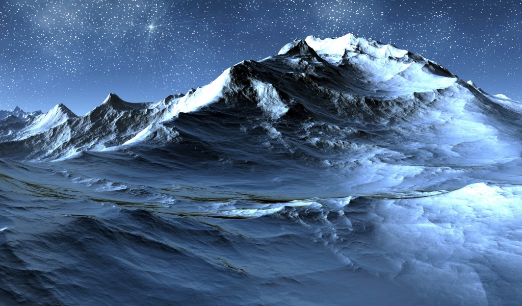 Stars Mountains for 1024 x 600 widescreen resolution