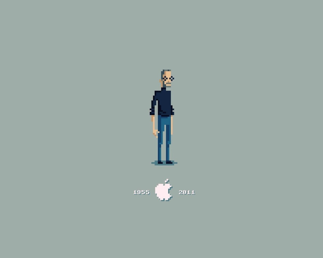 Steve Jobs Pixelated for 1280 x 1024 resolution