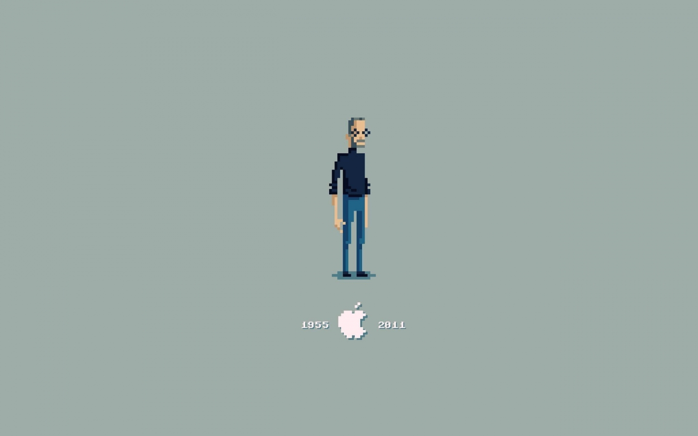 Steve Jobs Pixelated for 1440 x 900 widescreen resolution