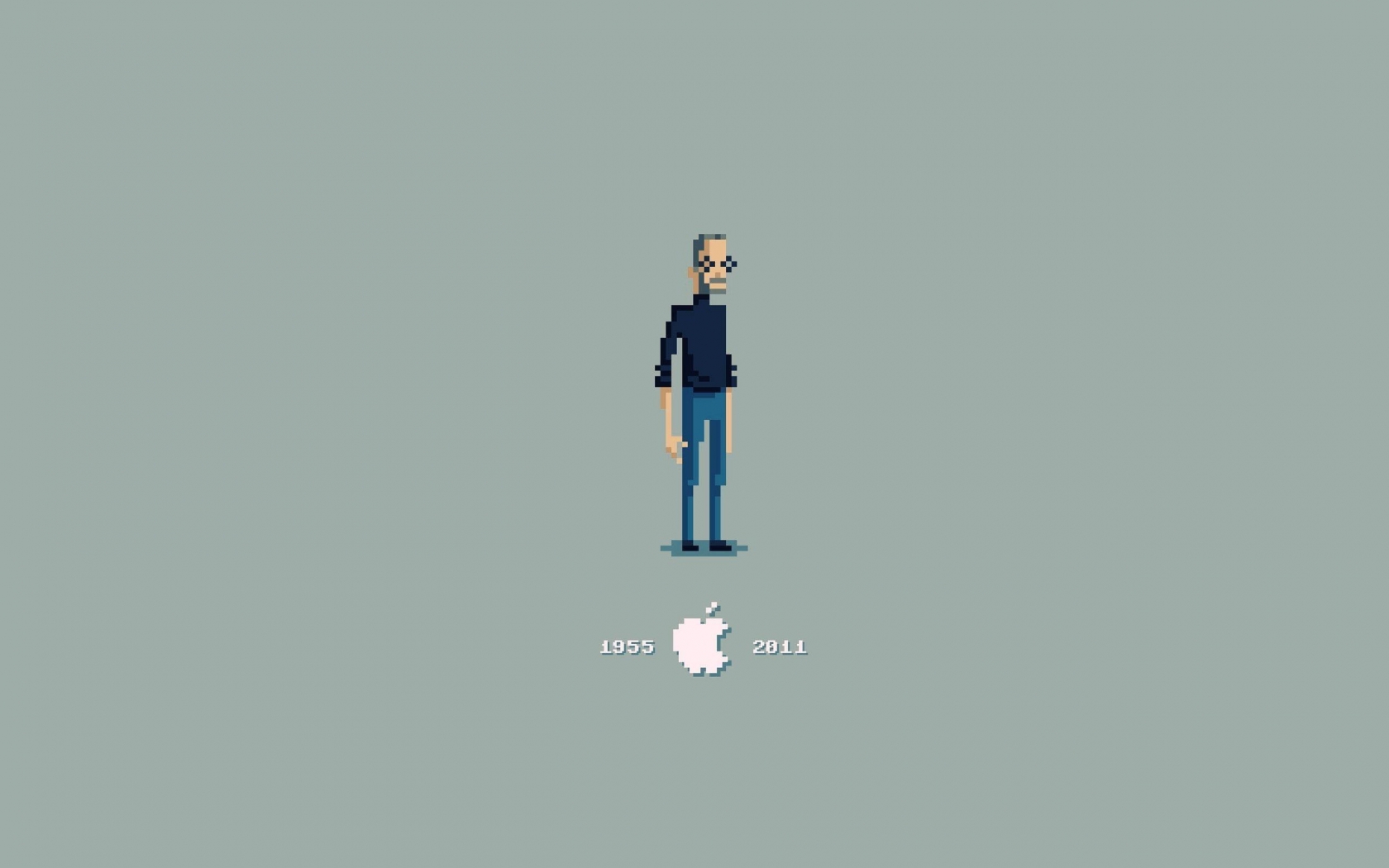 Steve Jobs Pixelated for 1680 x 1050 widescreen resolution
