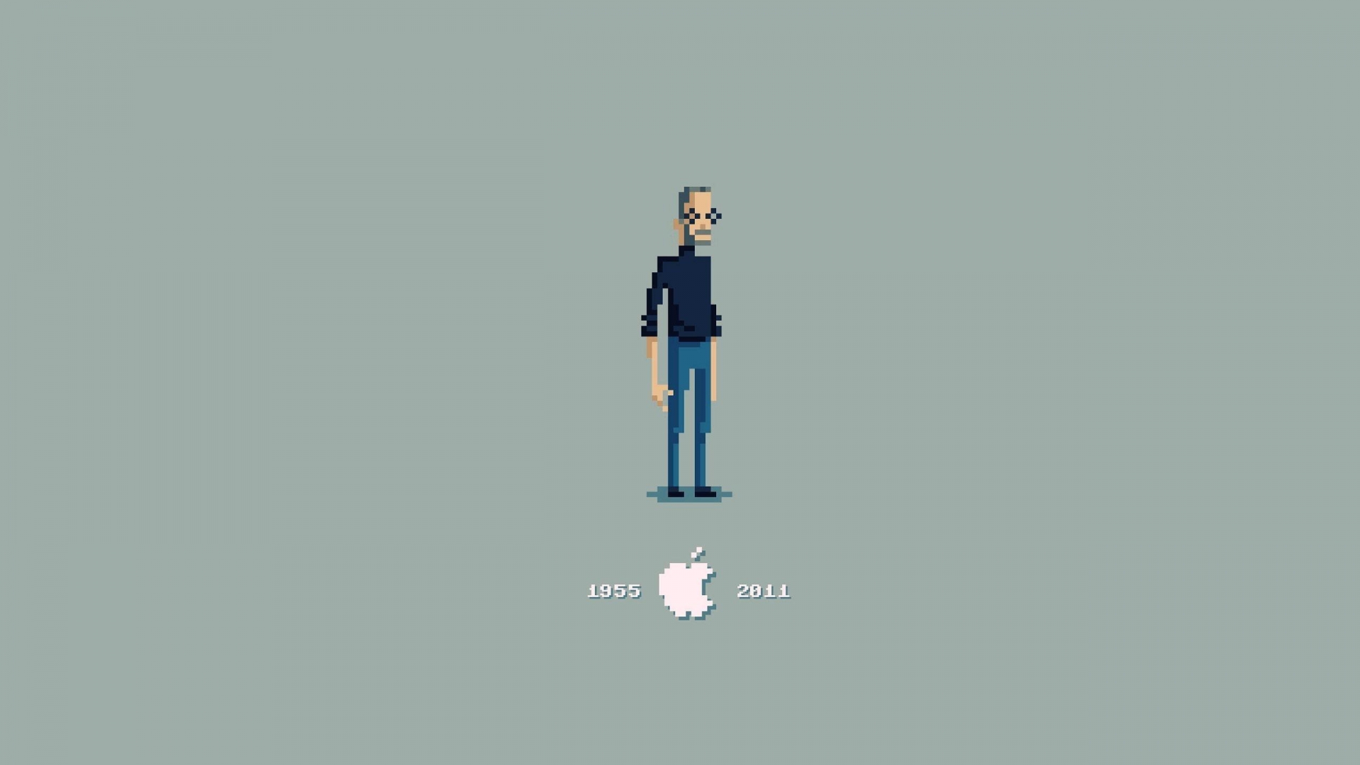 Steve Jobs Pixelated for 1920 x 1080 HDTV 1080p resolution