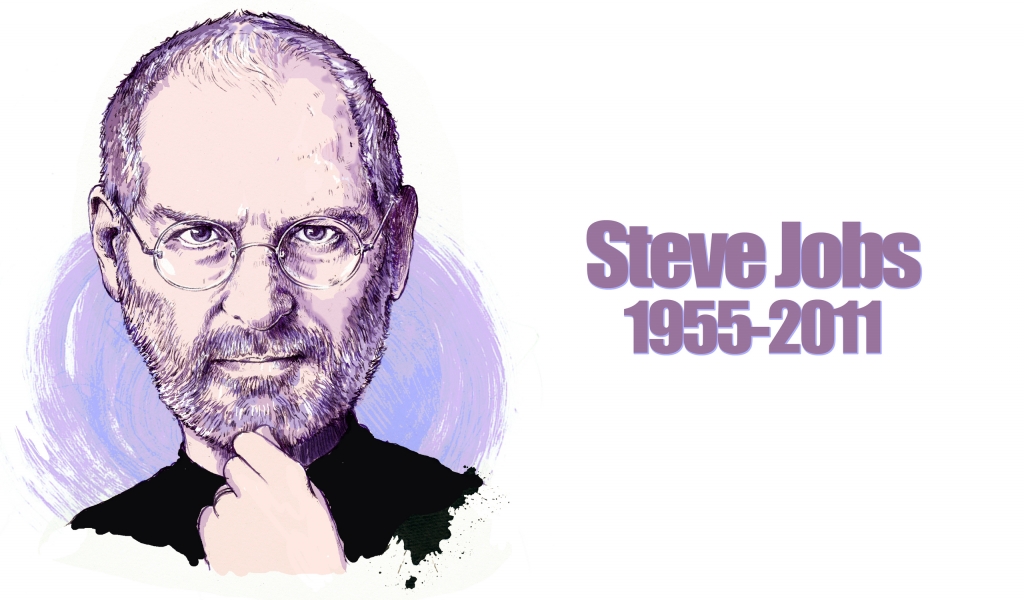 Steve Jobs Portrait for 1024 x 600 widescreen resolution
