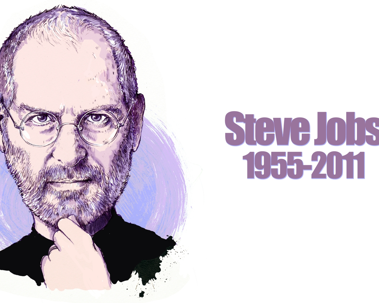 Steve Jobs Portrait for 1280 x 1024 resolution