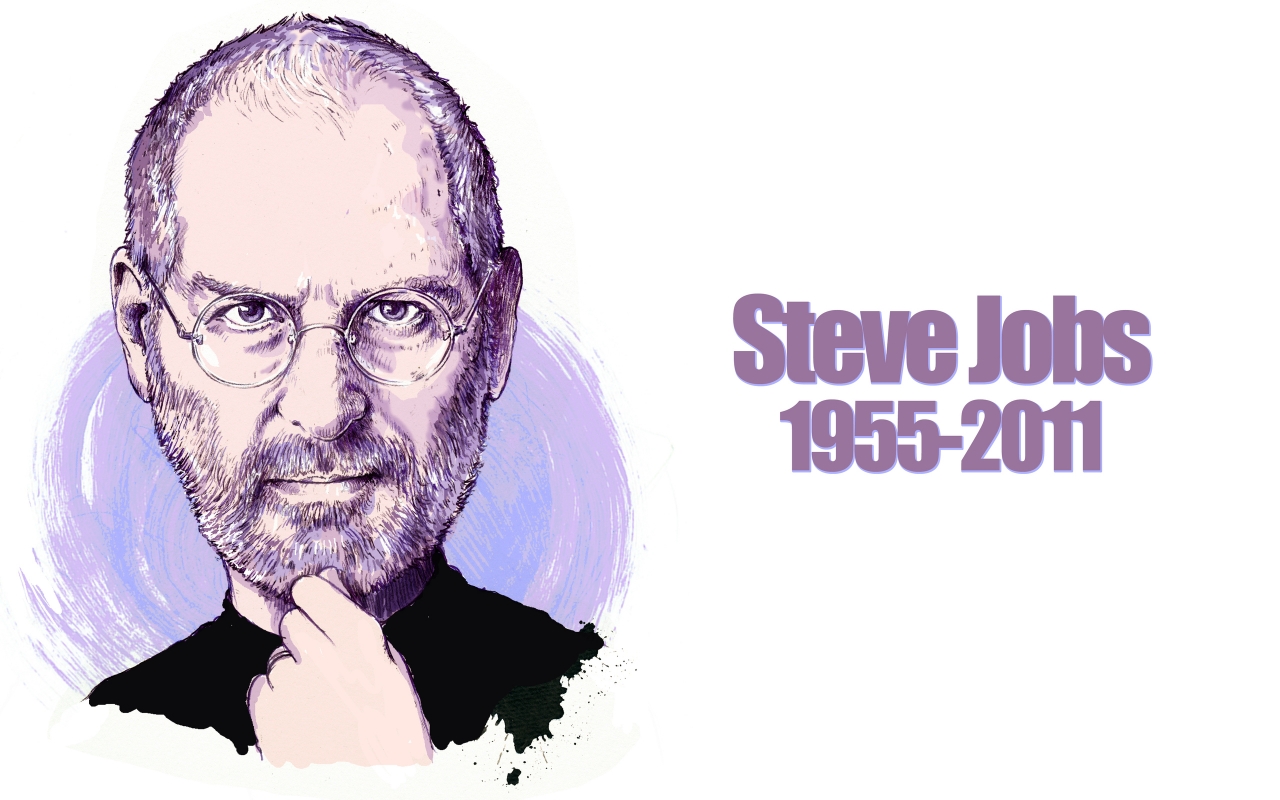 Steve Jobs Portrait for 1280 x 800 widescreen resolution