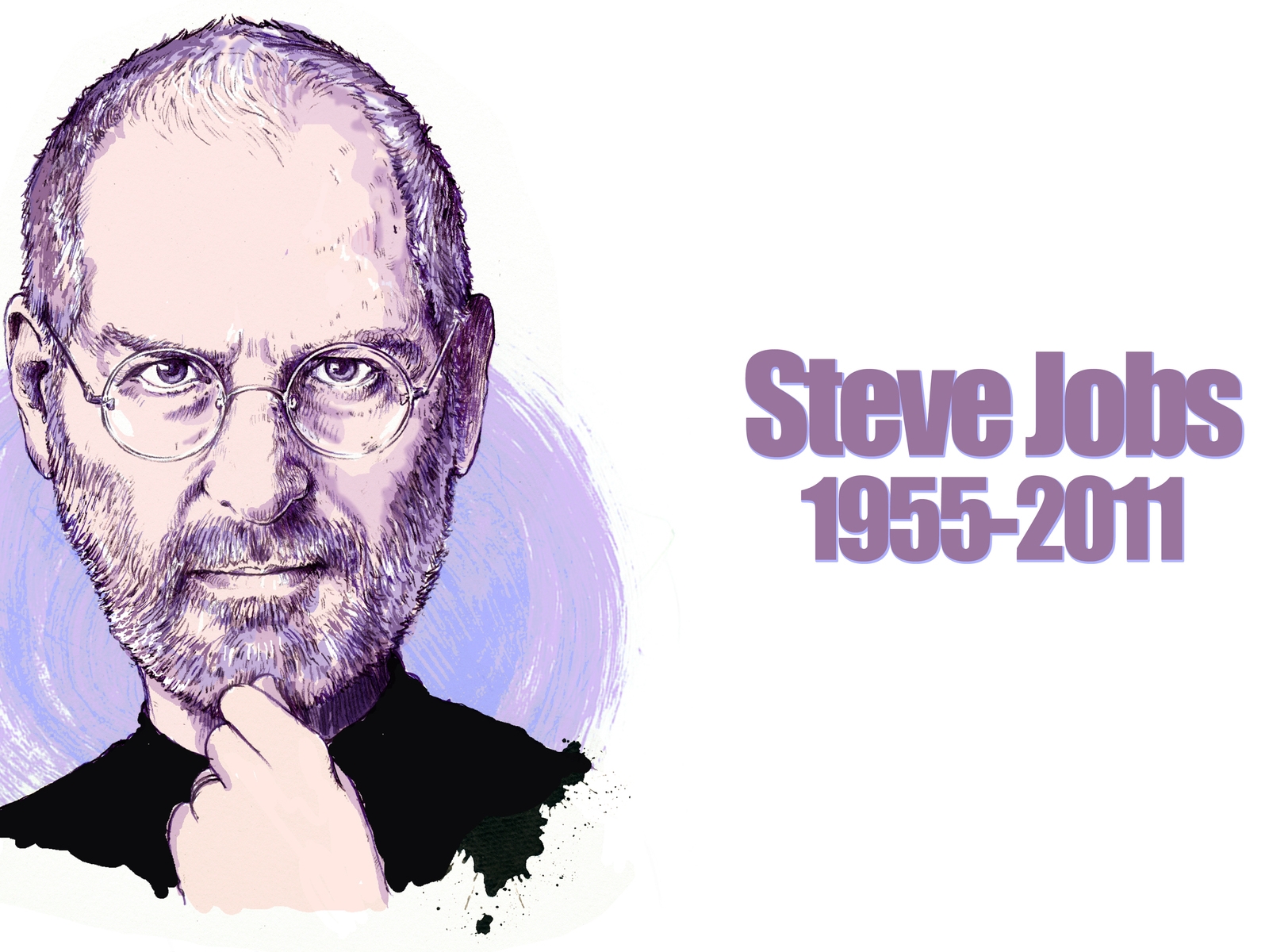 Steve Jobs Portrait for 1600 x 1200 resolution