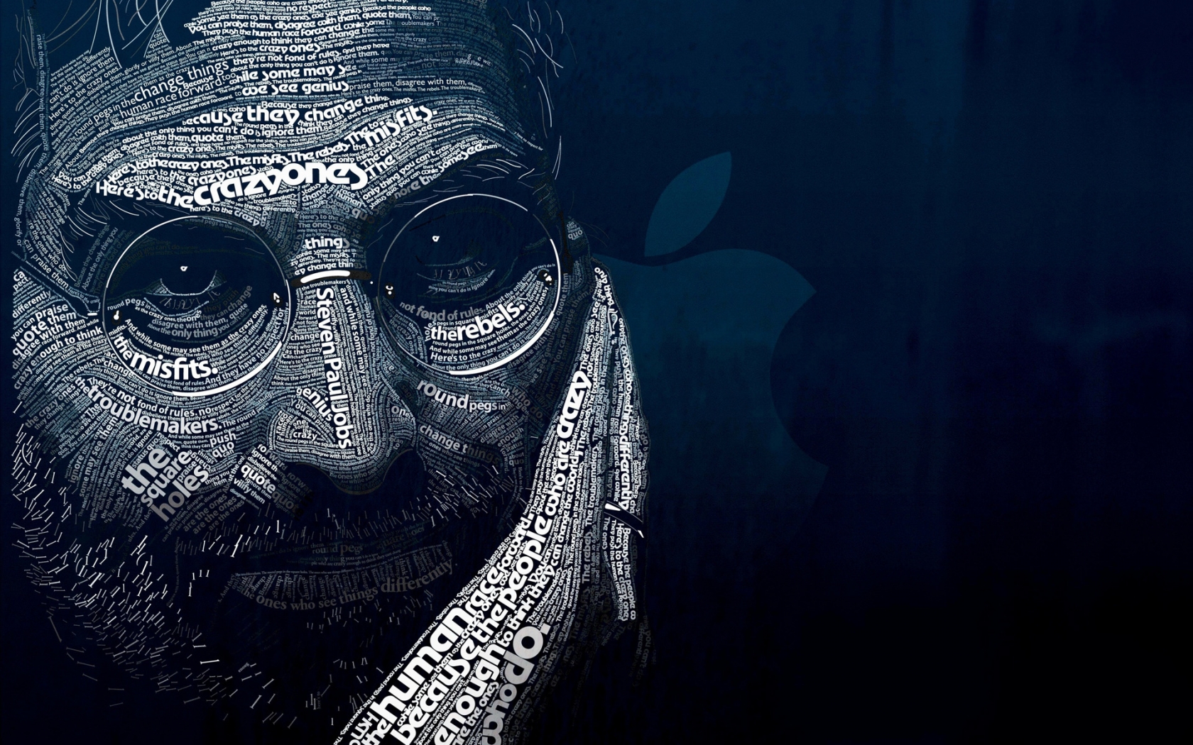 Steve Jobs Word Art for 1680 x 1050 widescreen resolution