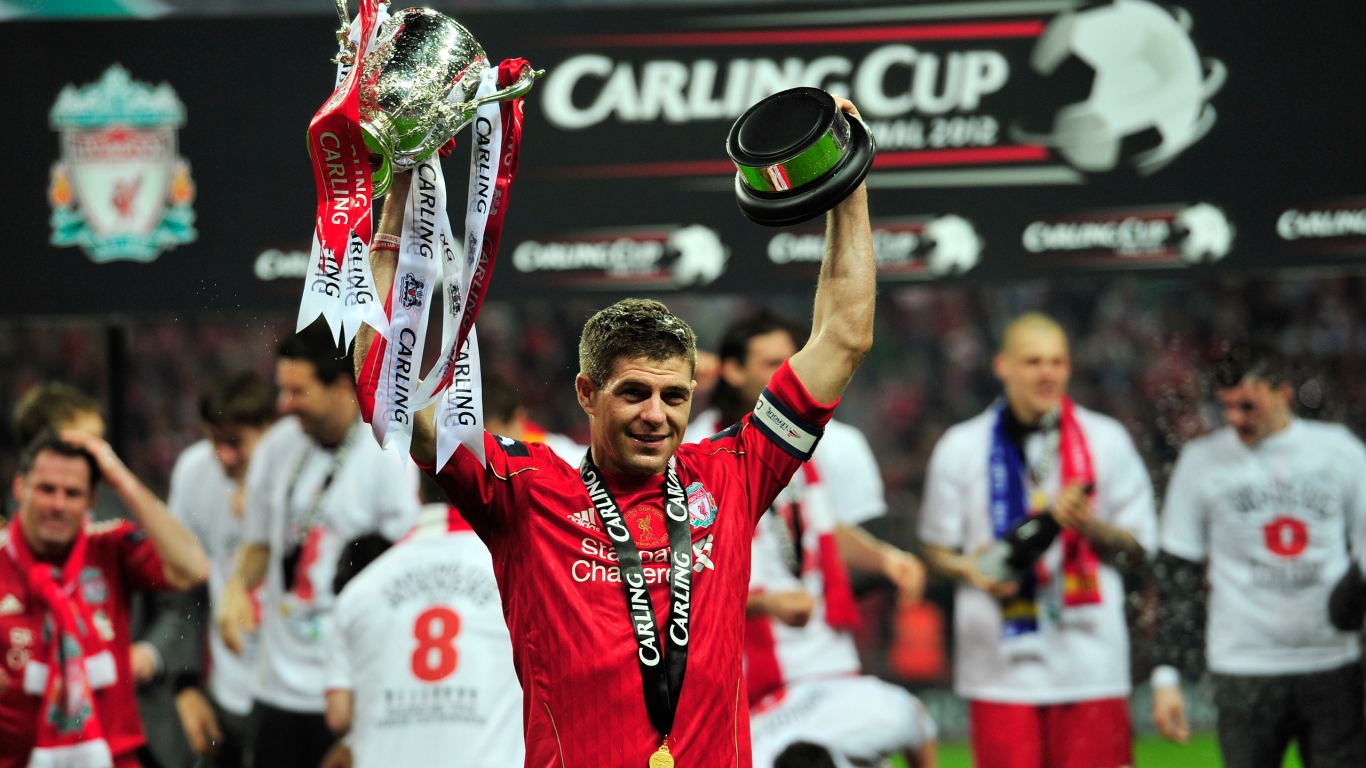 Steven Gerrard Liverpool 2012 for 1366 x 768 HDTV resolution