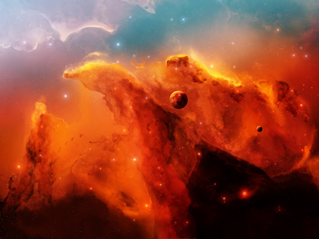 Stong Orange Nebula for 1024 x 768 resolution