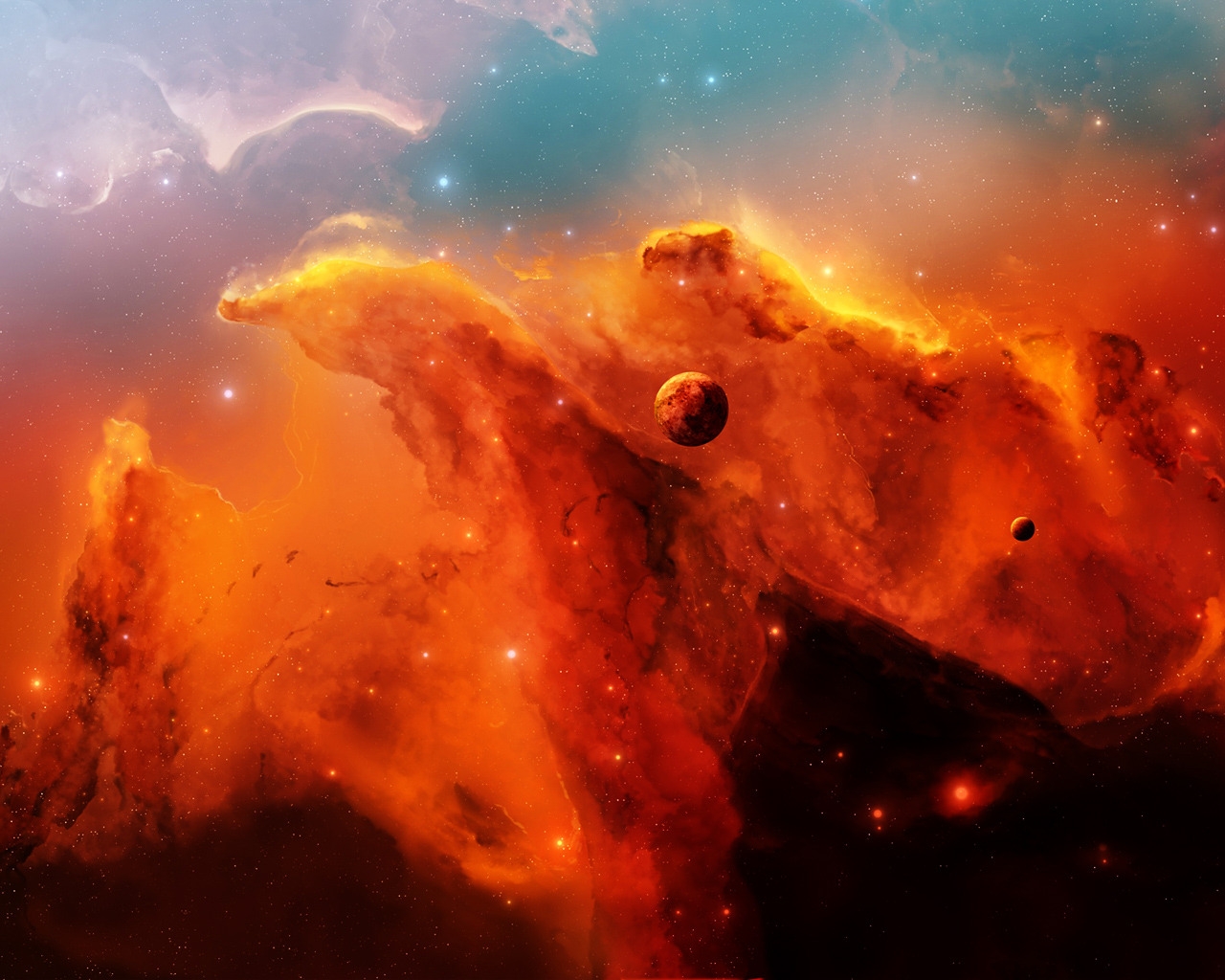 Stong Orange Nebula for 1280 x 1024 resolution