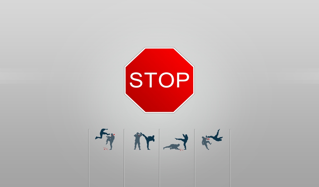 Stop Violence for 1024 x 600 widescreen resolution