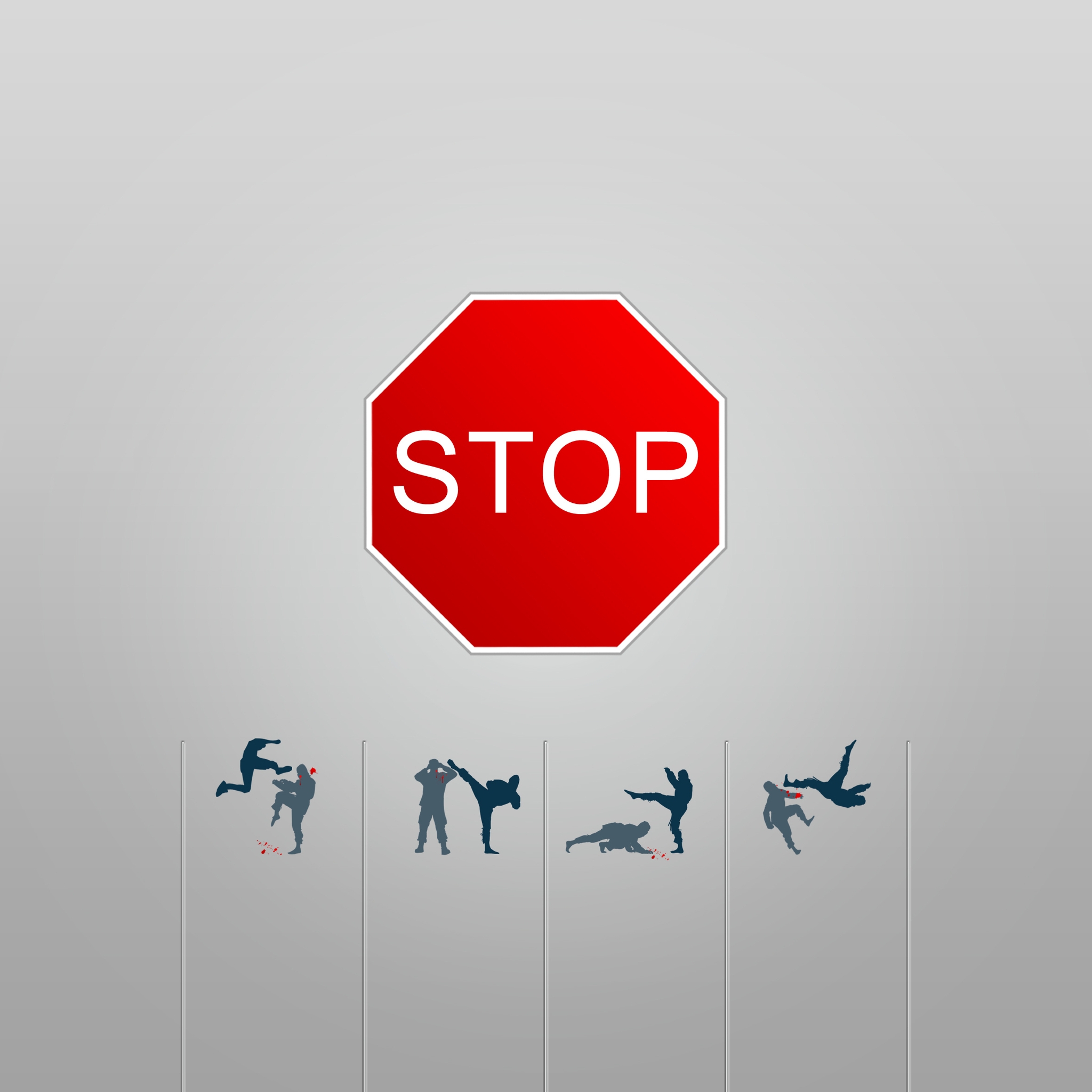 Stop Violence for 2048 x 2048 New iPad resolution