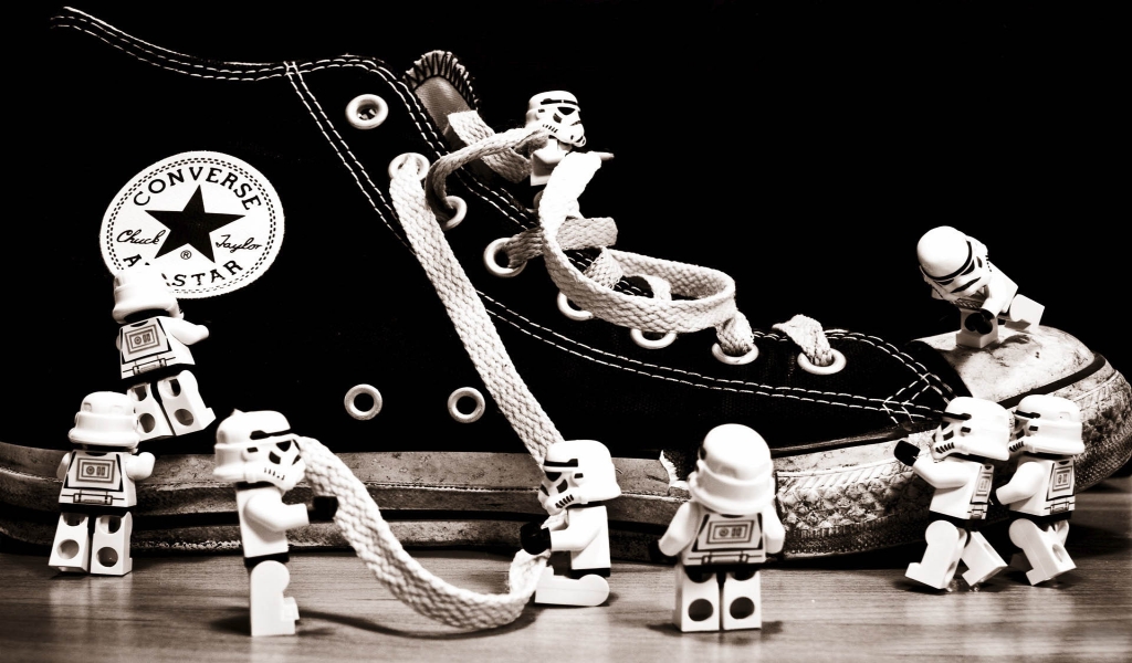 Storm Trooper Converse for 1024 x 600 widescreen resolution