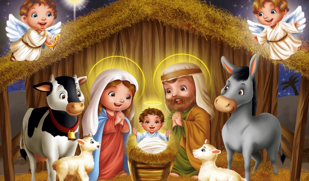 Story Birth of Jesus Christ for 1024 x 600 widescreen resolution