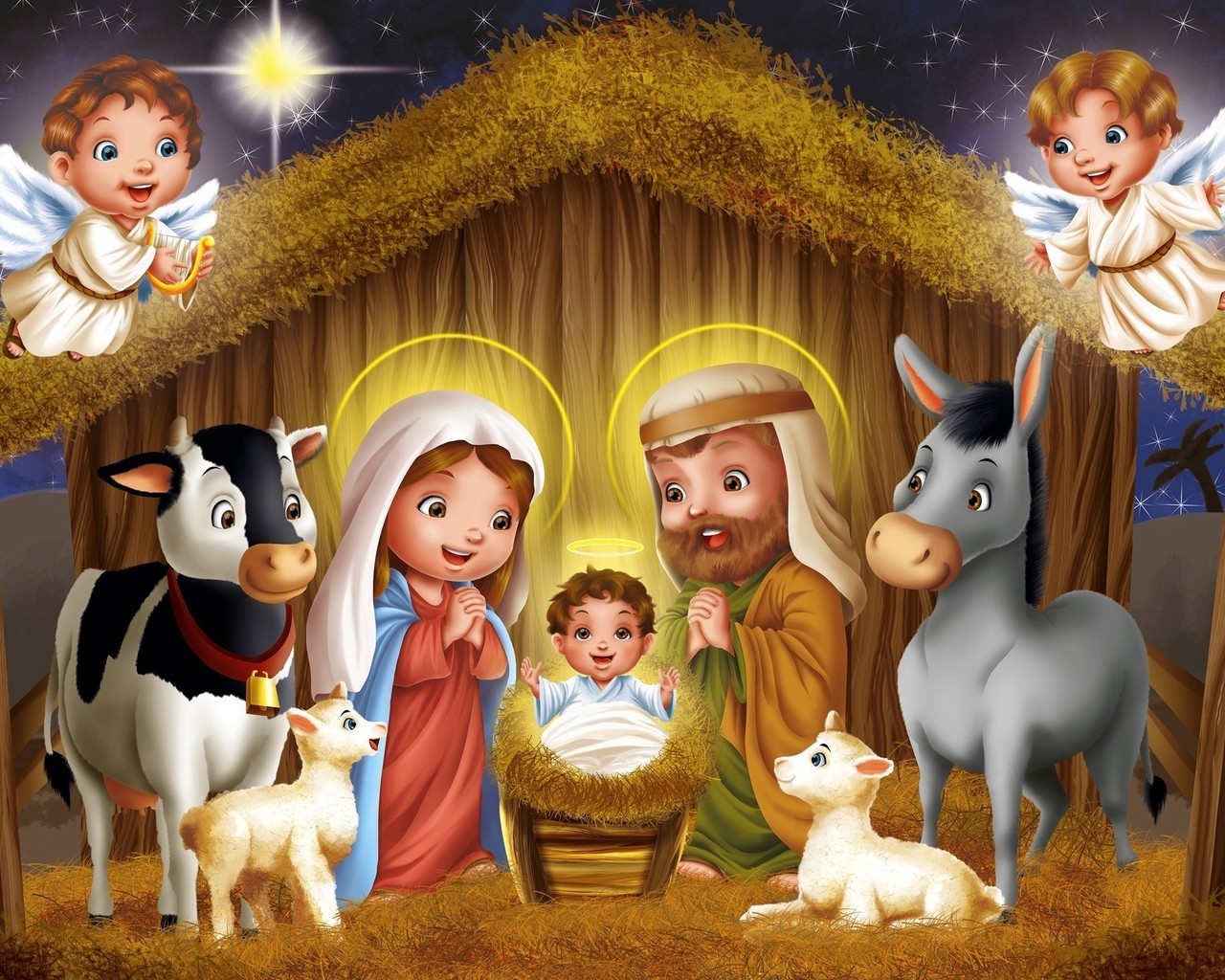 Story Birth of Jesus Christ for 1280 x 1024 resolution