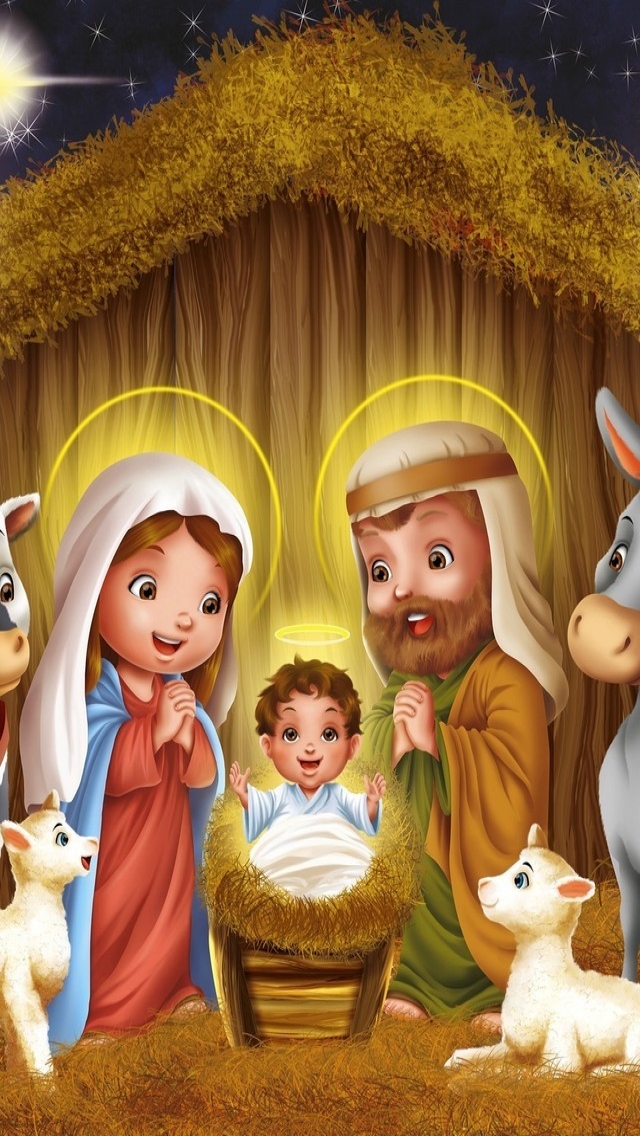 Story Birth of Jesus Christ 640 x 1136 iPhone 5 Wallpaper