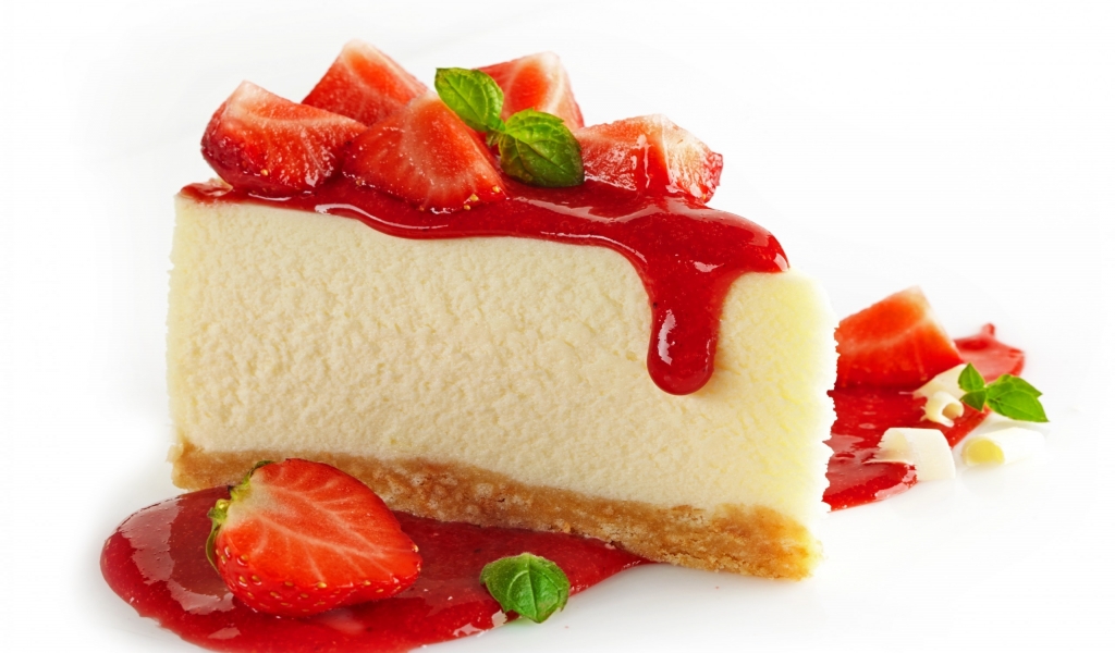 Strawberry Cheesecake  for 1024 x 600 widescreen resolution