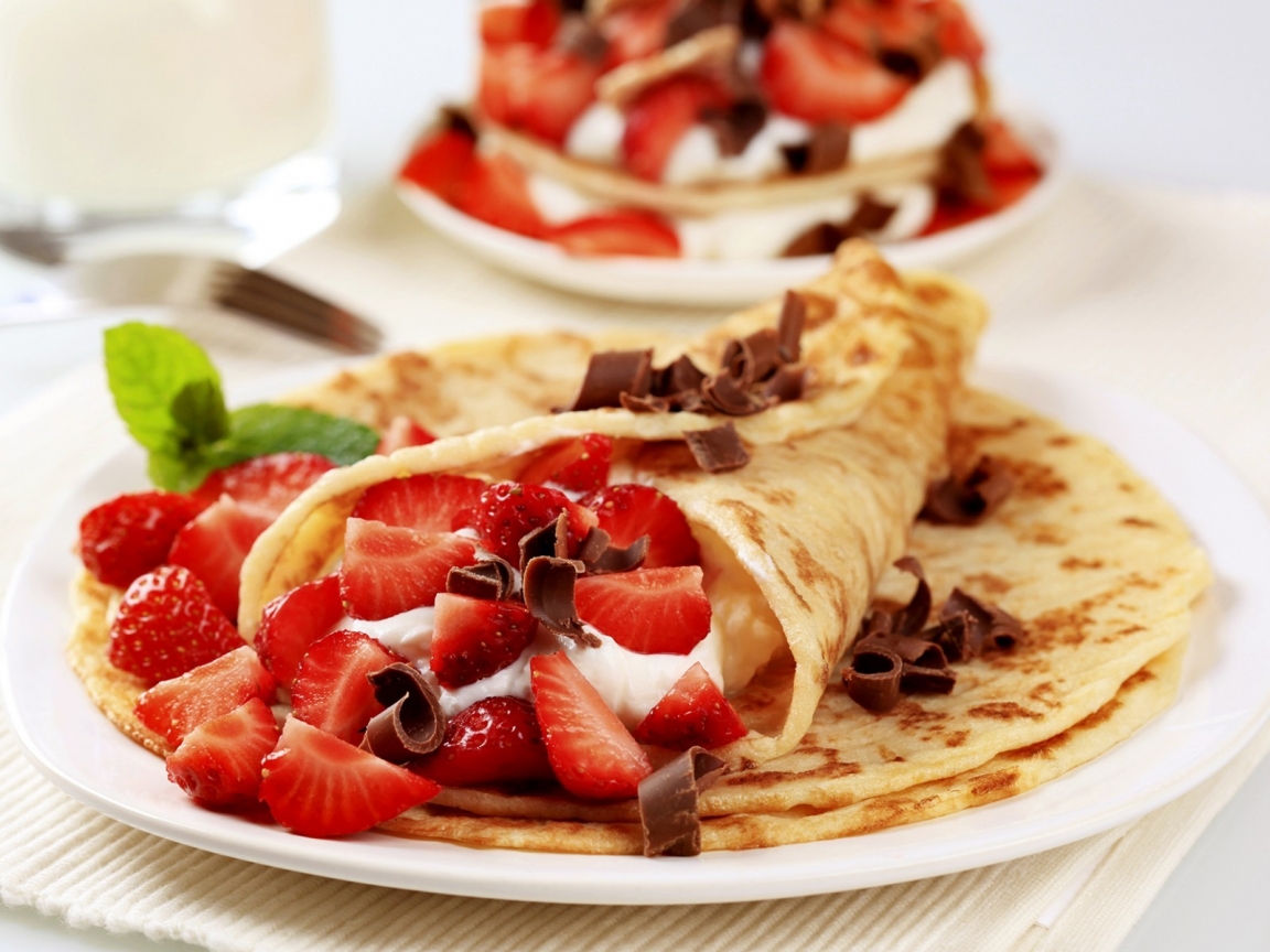 Strawberry Pancakes for 1152 x 864 resolution