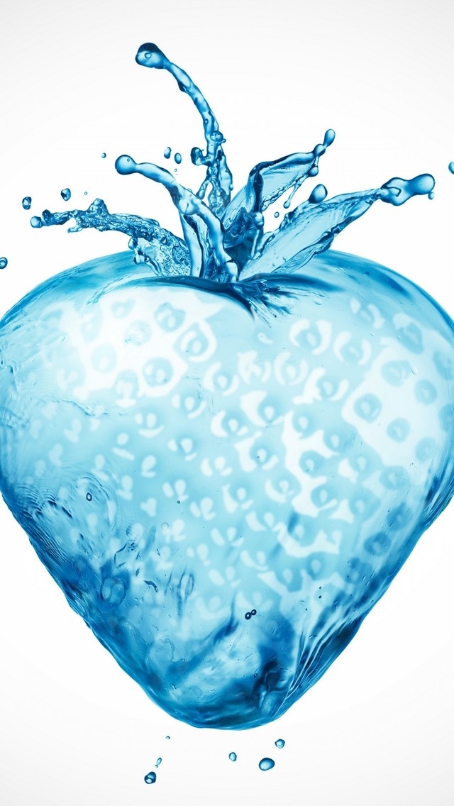 Strawberry Splash for 640 x 1136 iPhone 5 resolution