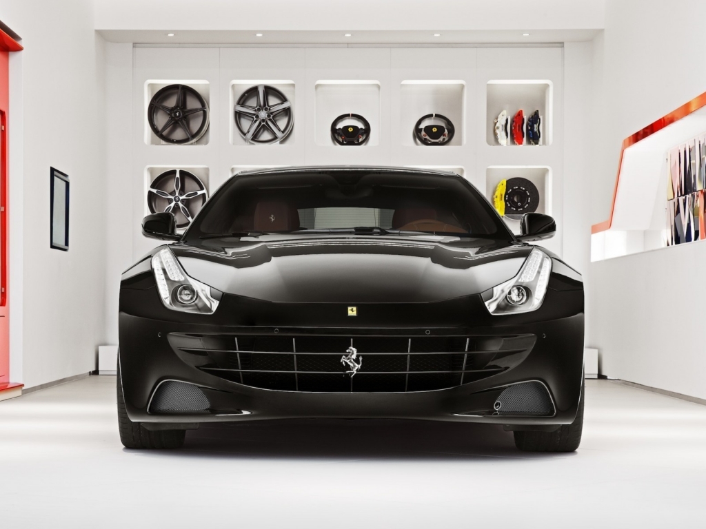 Stunning Black Ferrari FF for 1024 x 768 resolution