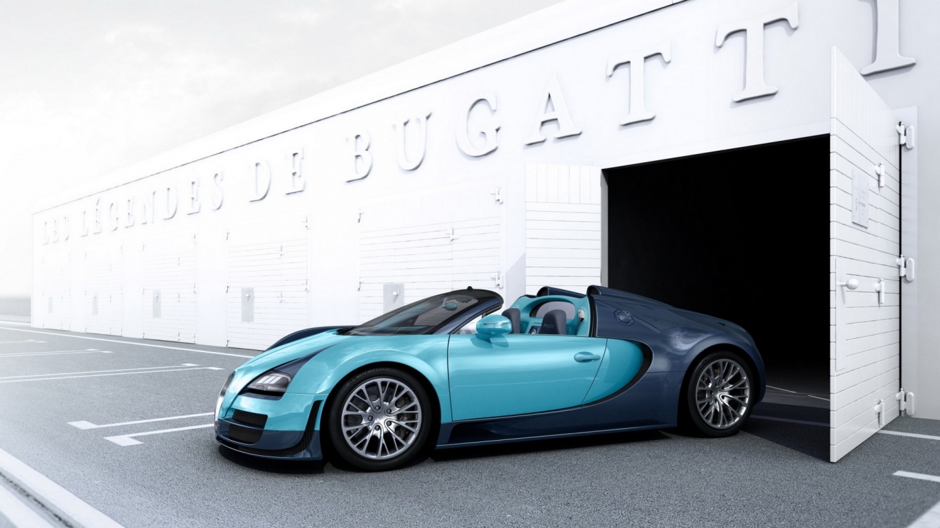 Stunning Bugatti Veyron for 1366 x 768 HDTV resolution