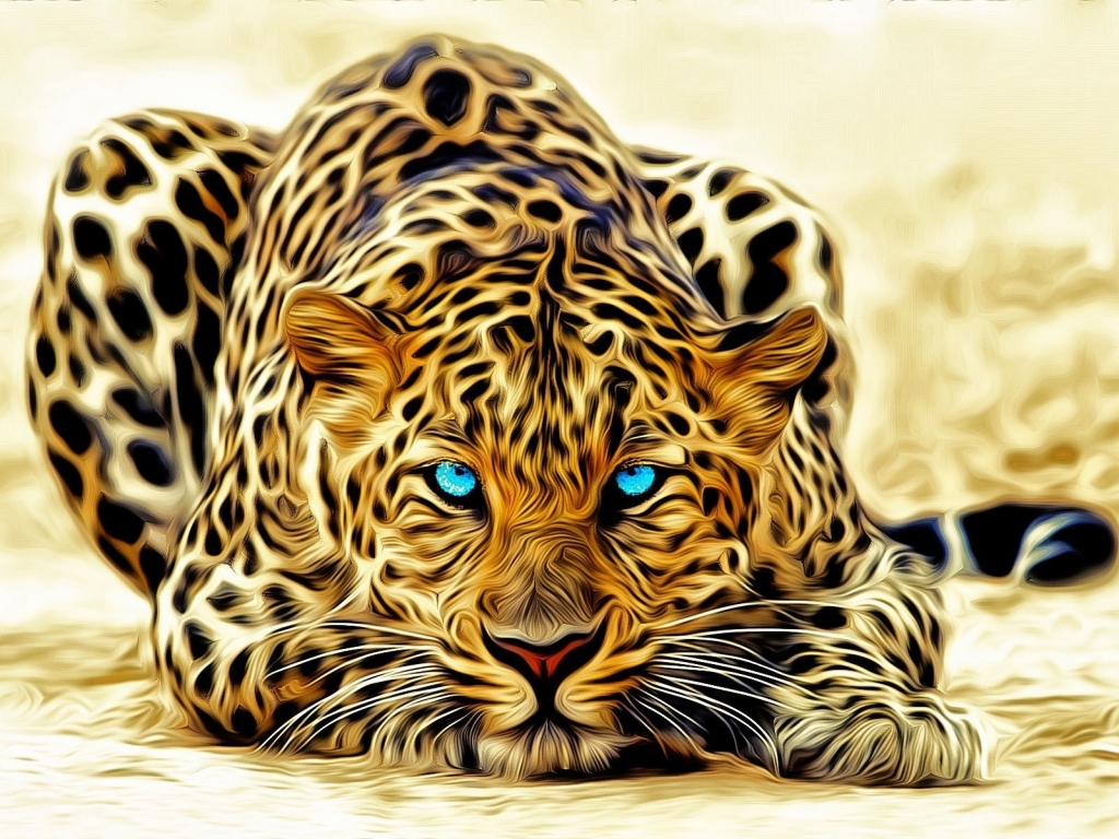 Stunning Leopard 1024 x 768 Wallpaper