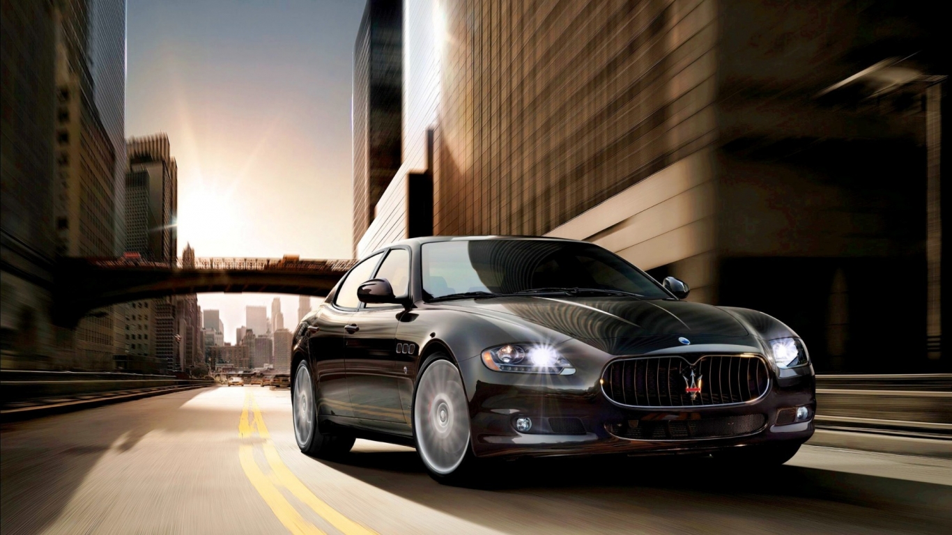Stunning Maserati Quattroporte for 1366 x 768 HDTV resolution
