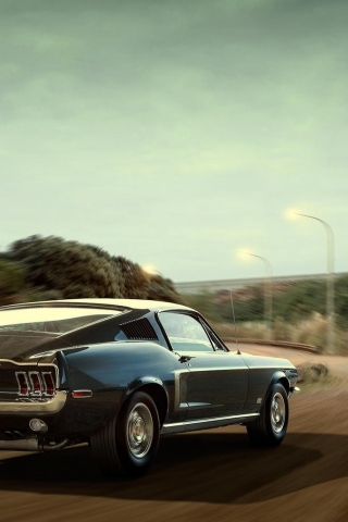 Stunning Old Mustang for 320 x 480 iPhone resolution