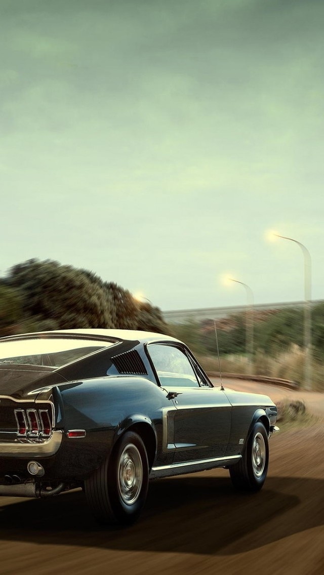 Stunning Old Mustang for 640 x 1136 iPhone 5 resolution