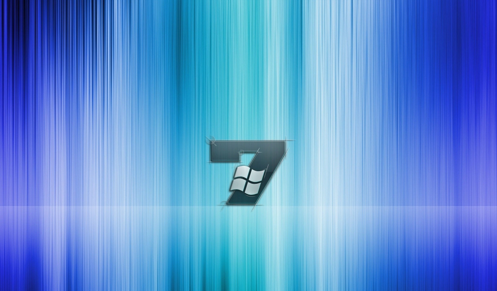 Stylized Windows Seven for 1024 x 600 widescreen resolution