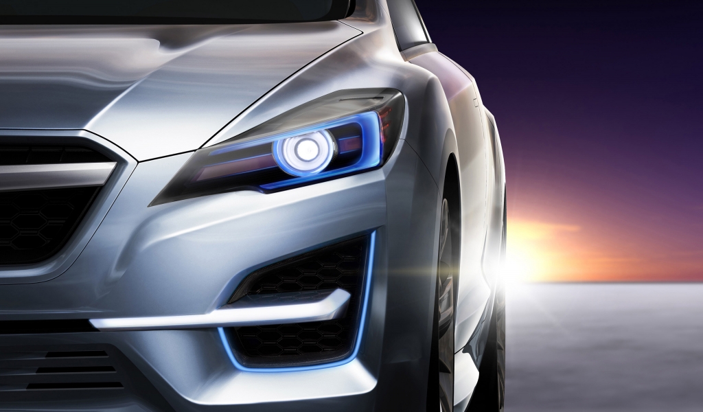 Subaru Impreza Concept headlight for 1024 x 600 widescreen resolution
