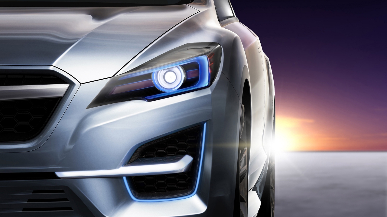 Subaru Impreza Concept headlight for 1280 x 720 HDTV 720p resolution