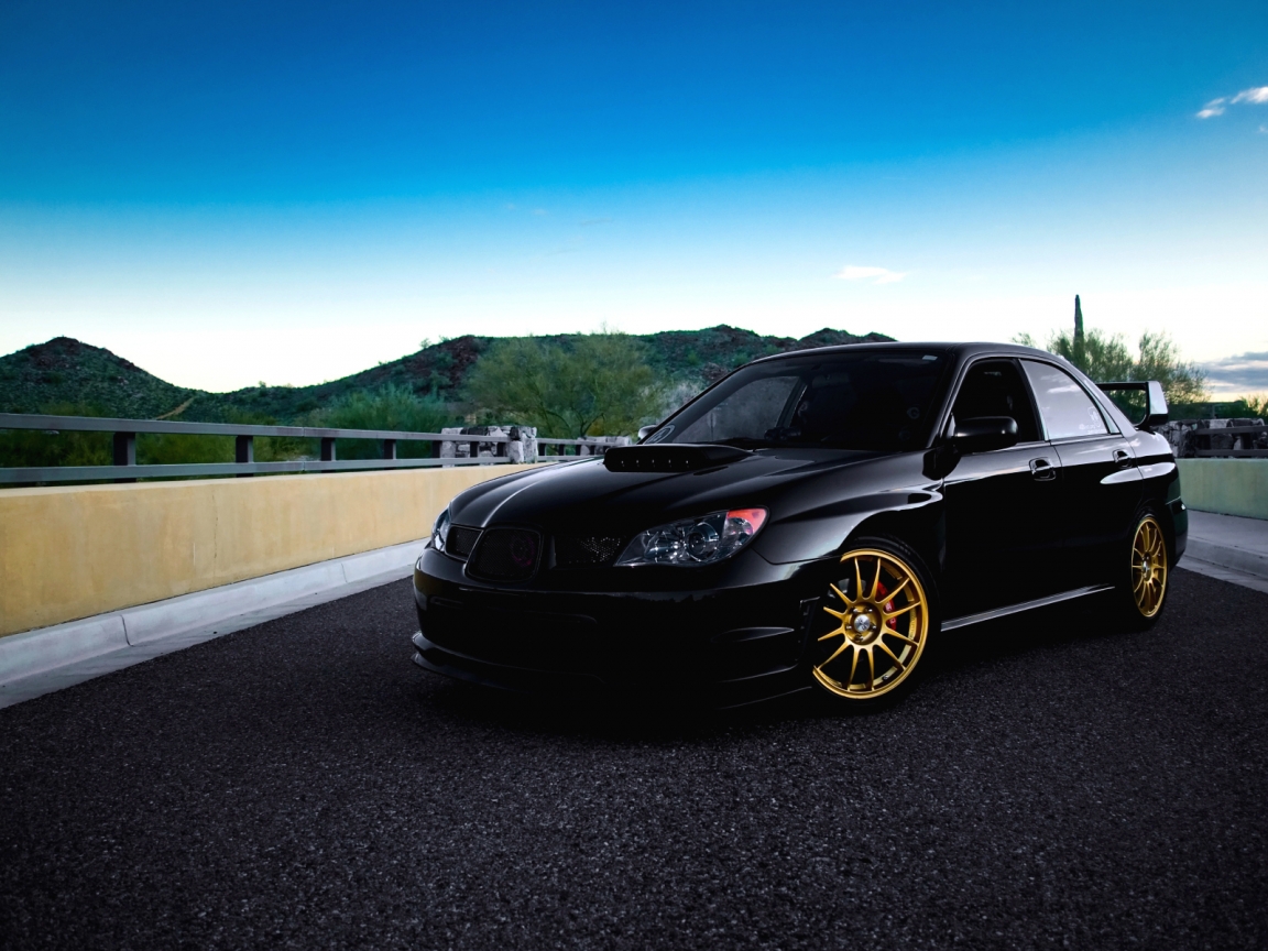 Subaru Impreza WRX Black for 1152 x 864 resolution