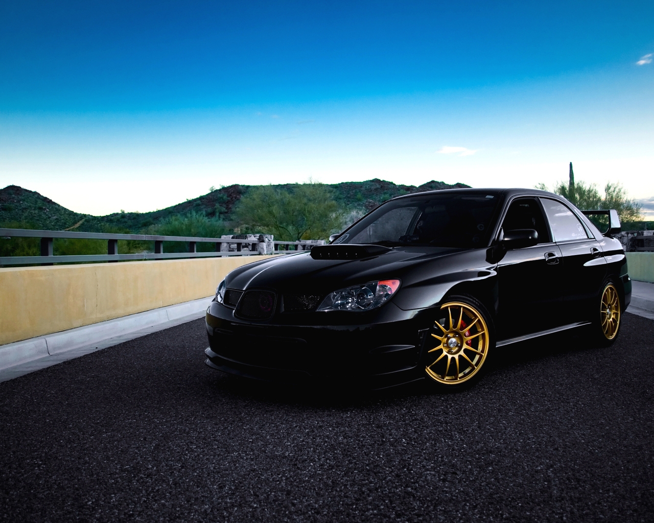 Subaru Impreza WRX Black for 1280 x 1024 resolution