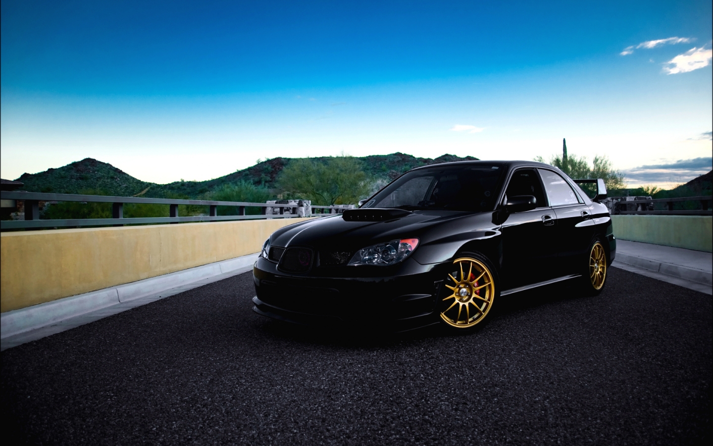 Subaru Impreza WRX Black for 1440 x 900 widescreen resolution