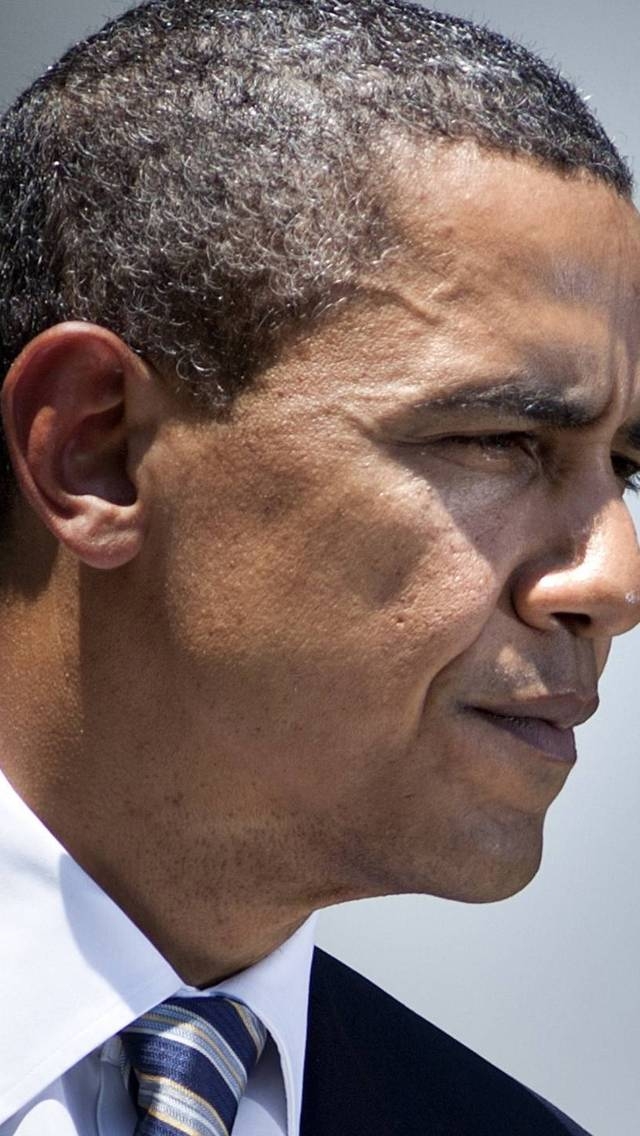 Sullen Obama for 640 x 1136 iPhone 5 resolution