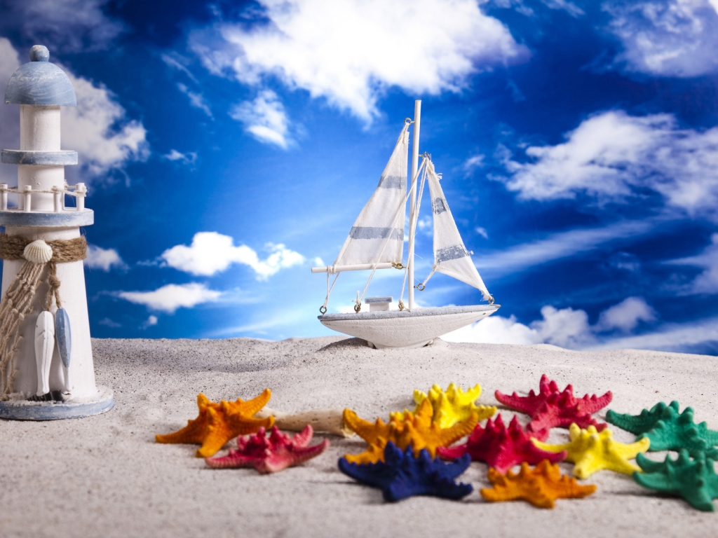 Summer Beach Miniature for 1024 x 768 resolution