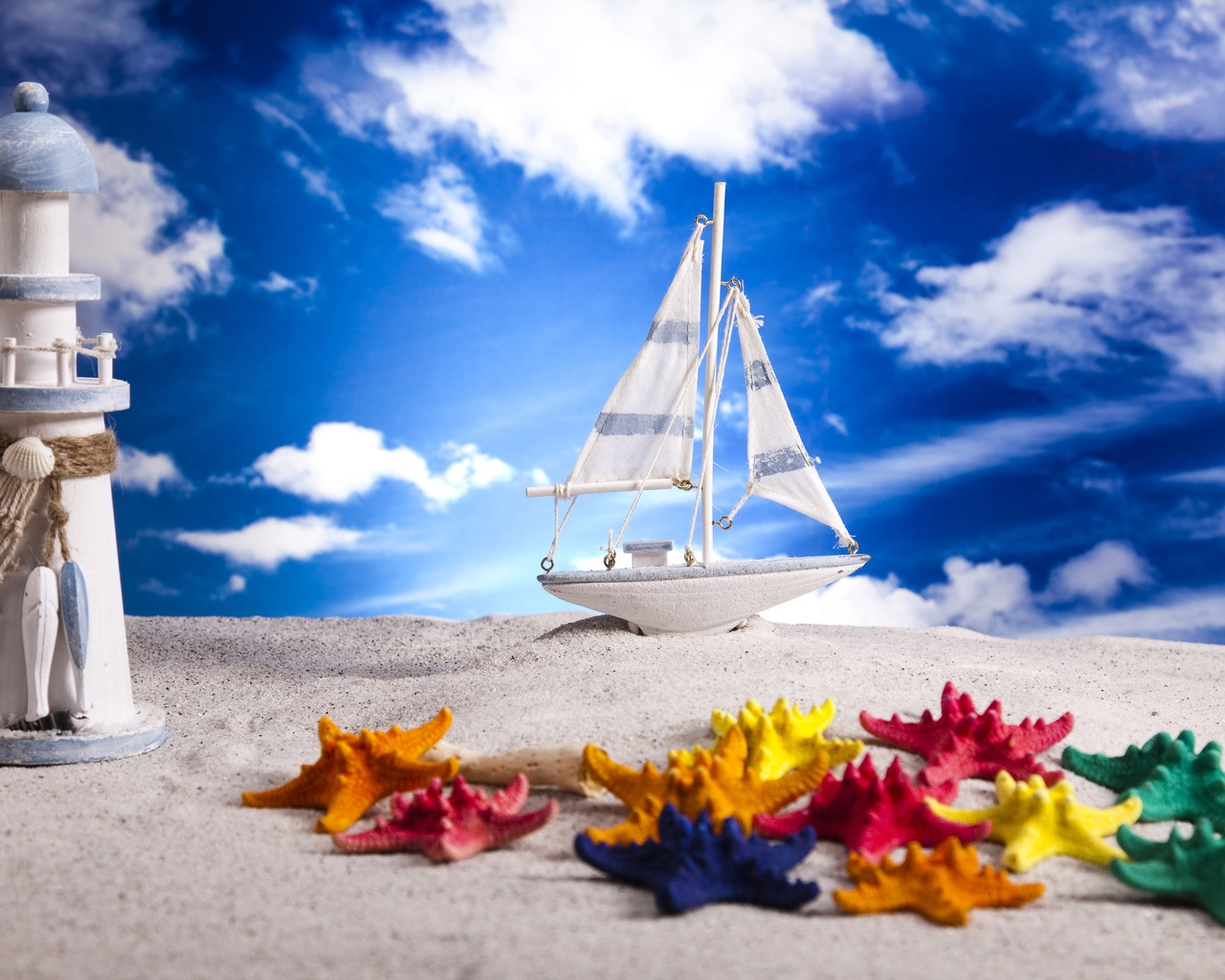 Summer Beach Miniature for 1280 x 1024 resolution
