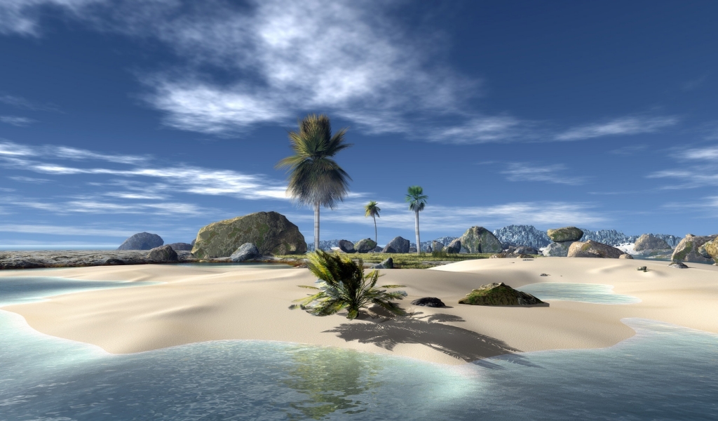 Summer landscape for 1024 x 600 widescreen resolution